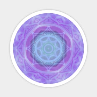 PURPLE LOTUS MANDALA,  LILAC MANDALA PATTERN, PINK AND LAVENDER LOTUS DESIGN Magnet